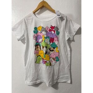 Kids Youth L White Squishmallows Graphic T-Shirt‎ Short Sleeve Cotton Polyester